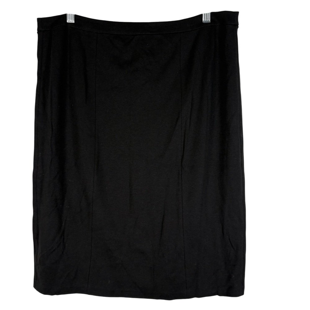 Armani Collezioni Black Skirt Womens 14 Zip Up Back Pencil Straight Sheath